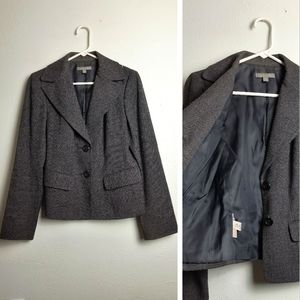 Ann Taylor Blazer Jacket Women's Size 6 Charcoal Grey 2-Button 2-Pocket …